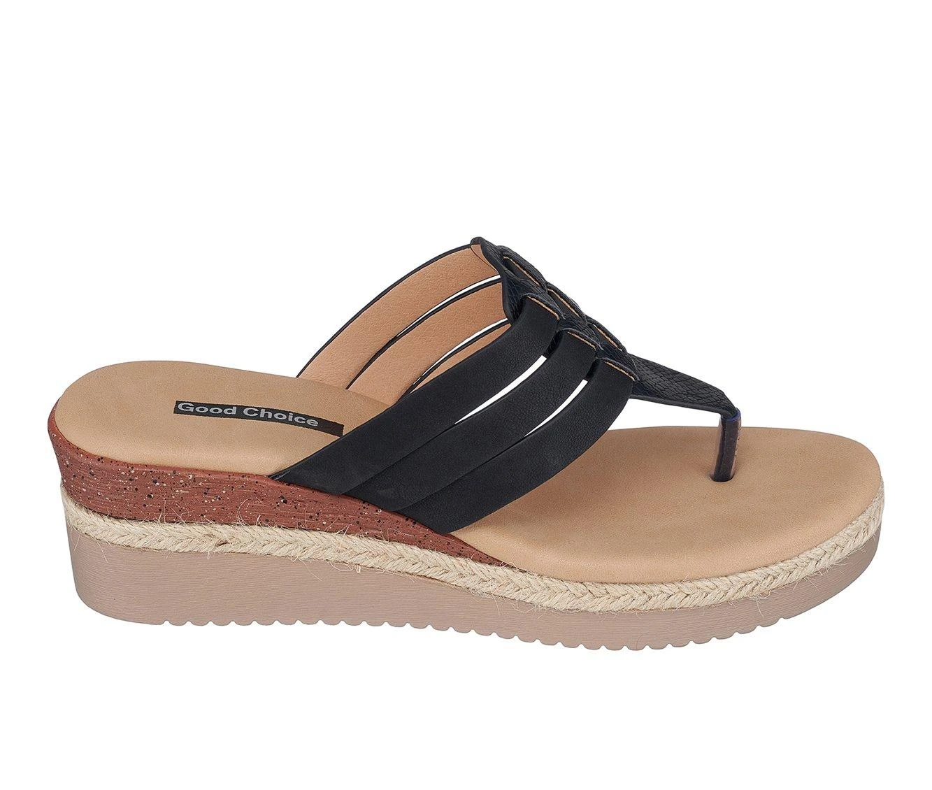 Women's GC Shoes Garson Wedge Sandals Black 1 Women's GC Shoes Garson Wedge Sandals Black