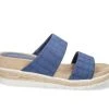 Women's Easy Street Maryann Wedge Sandals Denim Croco