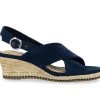 Women's Bella Vita Nadette II Wedges Navy Suede