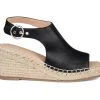 Women's Journee Collection Crew Espadrille Wedges Black