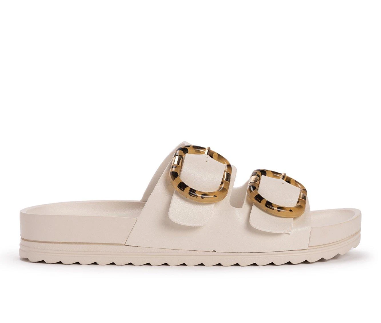 Women's MUK LUKS Grand Cayman Footbed Sandals White 2 Women's MUK LUKS Grand Cayman Footbed Sandals White - Image 2