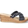 Women's TUSCANY BY EASY STREET Gessica Wedge Sandals Navy