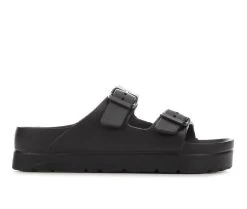Women's MIA Kiana Platform Footbed Sandals Black