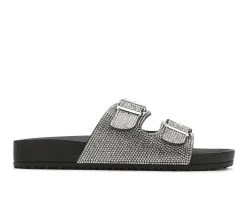 Women's Madden Girl Teddy Footbed Sandals Black