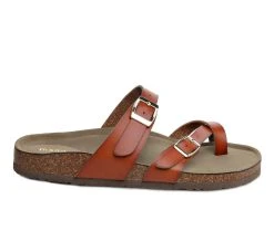 Women's Madden Girl Bryceee Footbed Sandals Cognac