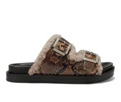 Women's Aerosoles Olivia Cozy Slide Sandals Brown Snake