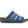 Women's White Mountain Fame Footbed Sandals Denim Blue