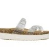 Women's Unionbay Abbie Platform Footbed Sandals Clear/Stone