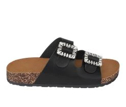 Women's GC Shoes Claudia Footbed Sandals Black -GC shoes Shop 1 373