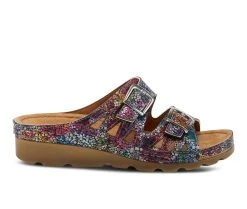 Women's Flexus Delphis Footbed Sandals Navy Multi