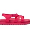 Women's Olivia Miller Tessa Strappy Footbed Sandals Fuchsia