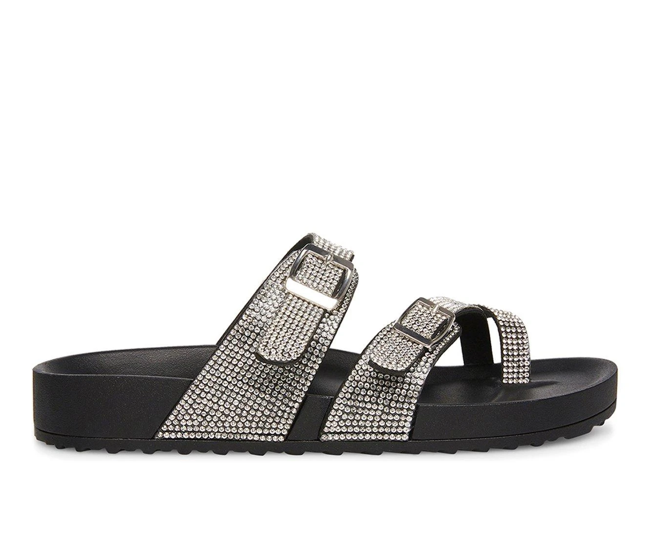 Women's Madden Girl Twila - Rhinestone Footbed Sandals Black Multi 2 Women's Madden Girl Twila - Rhinestone Footbed Sandals Black Multi - Image 2