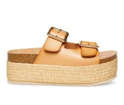 Women's Madden Girl Morra Platform Footbed Sandals Nude Paris