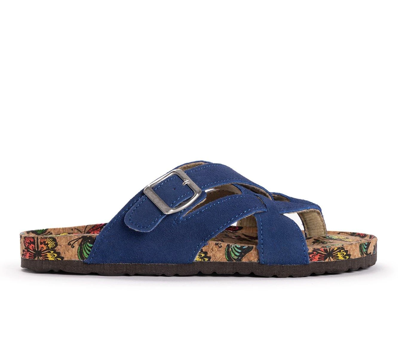 Women's MUK LUKS Shayna Footbed Sandals Navy 2 Women's MUK LUKS Shayna Footbed Sandals Navy - Image 2