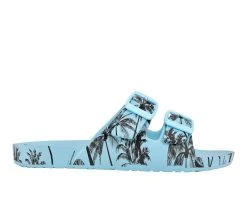 Women's Nine West Splash Footbed Sandals Palm Tree Print
