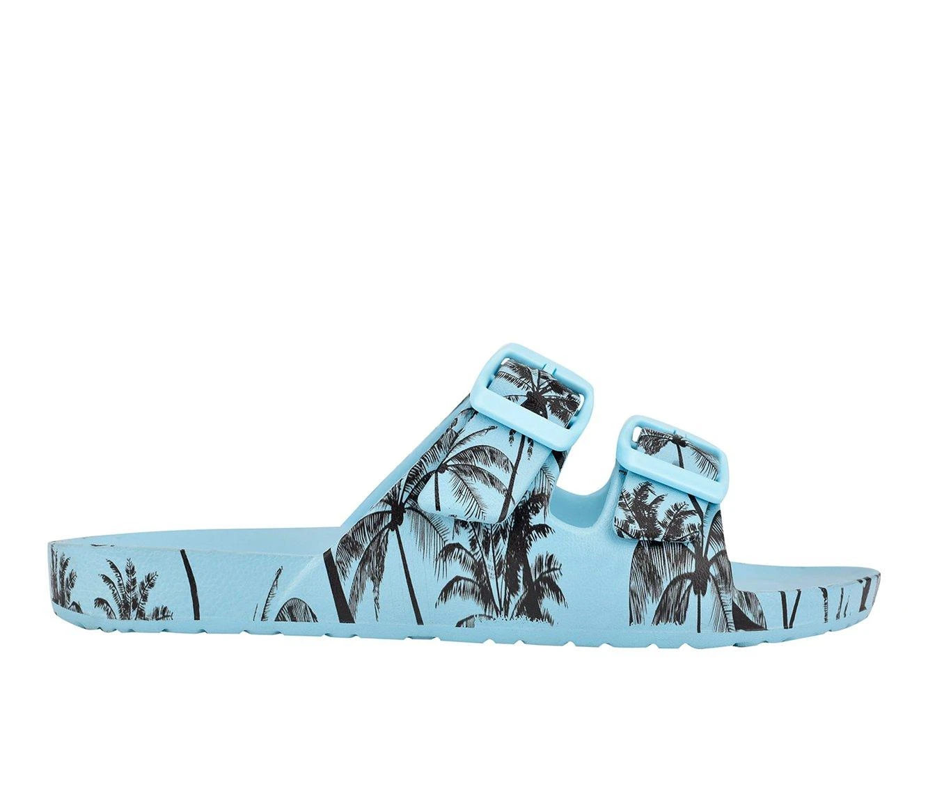 Women's Nine West Splash Footbed Sandals Palm Tree Print 1 Women's Nine West Splash Footbed Sandals Palm Tree Print