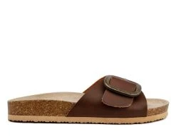 Women's Sugar Zerri Footbed Sandals Cognac