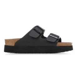 Women's Birkenstock Arizona Platform Footbed Sandals Black
