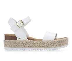 Women's Soda Clip Espadrille Wedges White