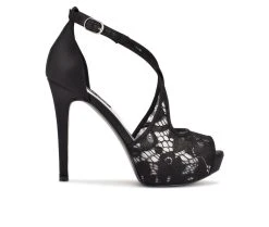 Women's Nine West Hanya Dress Sandals Black/Clear