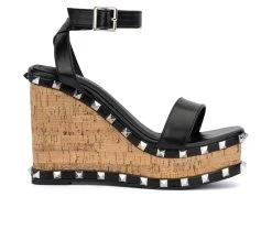 Women's Olivia Miller Talani Wedge Sandals Black