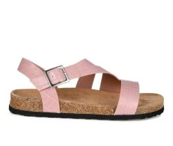 Women's Journee Collection Rozz Footbed Sandals Blush