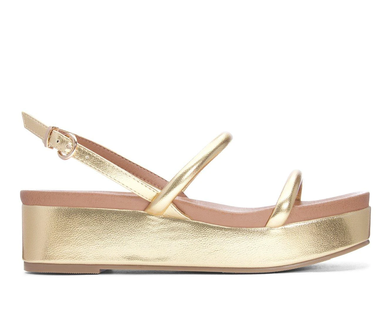 Women's Chinese Laundry Skippy Platform Sandals Gold 2 Women's Chinese Laundry Skippy Platform Sandals Gold - Image 2