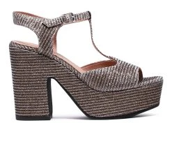 Women's Chelsea Crew Quest Platform Dress Sandals Gold