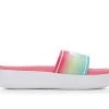 Women's Puma Platform Slide Ombre Sport Slides White/Blue/Lime