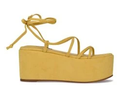 Women's Nine West Benet Platform Wedge Sandals Yellow