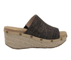 Women's Volatile Ravine Platfrom Wedge Sandals Black Gold