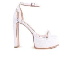 Women's London Rag Cutlass Platform Dress Sandals White