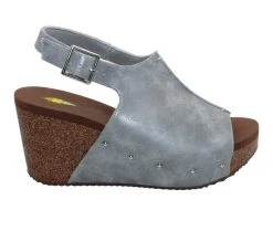 Women's Volatile Division Platform Wedge Sandals Grey