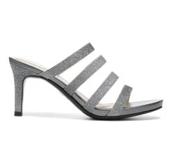 Women's LifeStride Marquee Dress Sandals Pewter Fabric -GC shoes Shop 1 699