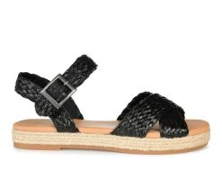 Women's Journee Collection Brooke Espadrille Flatform Sandals Black