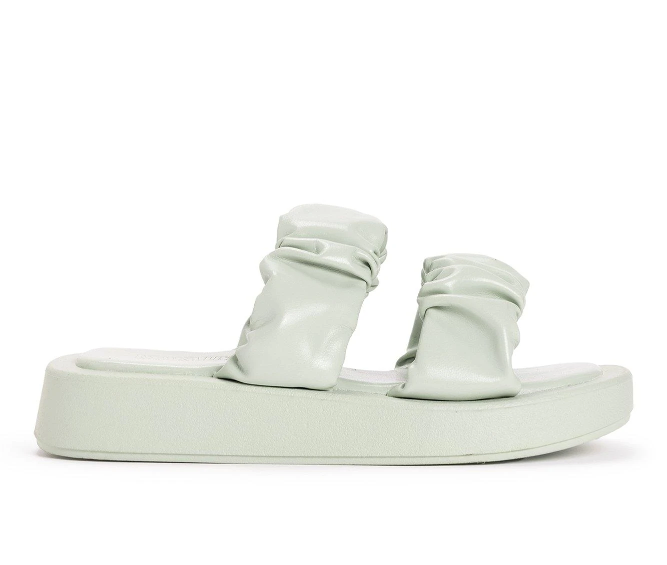 Women's MUK LUKS Club South Beach Platform Sandals Mint 2 Women's MUK LUKS Club South Beach Platform Sandals Mint - Image 2