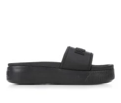 Women's Puma Platform Slide 2 Sport Slides Black/Black