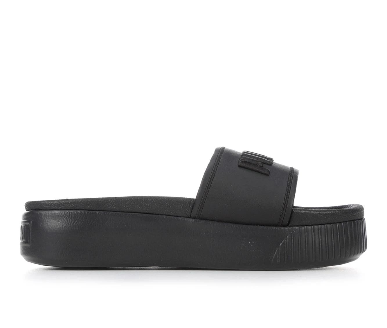 Women's Puma Platform Slide 2 Sport Slides Black/Black 2 Women's Puma Platform Slide 2 Sport Slides Black/Black - Image 2