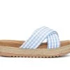 Women's Olivia Miller Summer Daze Platform Espadrille Sandals Blue