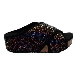 Women's Volatile Dixiedust Platform Wedge Sandals Black