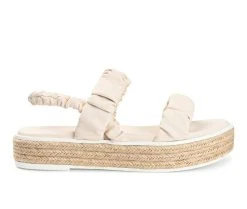 Women's Journee Collection Knowles Espadrille Platform Sandals Off White