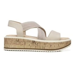 Women's LifeStride Clementine Platform Sandals Almond Milk