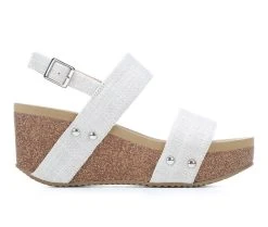 Women's Volatile Summerlove Platform Wedges Bone Linen