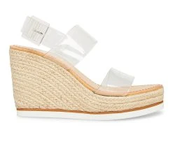 Women's Madden Girl Allin Platform Wedge Sandals Clear