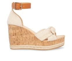 Women's Madden Girl Colette Platform Wedge Sandals Oatmeal Multi