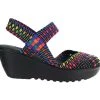 Women's Bernie Mev Fame Slip-On Platform Wedges Black Multi