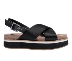 Women's Jane And The Shoe Alma Flatform Sandals Black