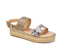 Women's Seven Dials Berenice Flatform Sandals Natural / Print