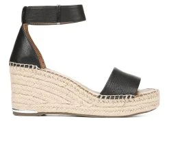 Women's Franco Sarto L-Clemens Wedge Sandals Black