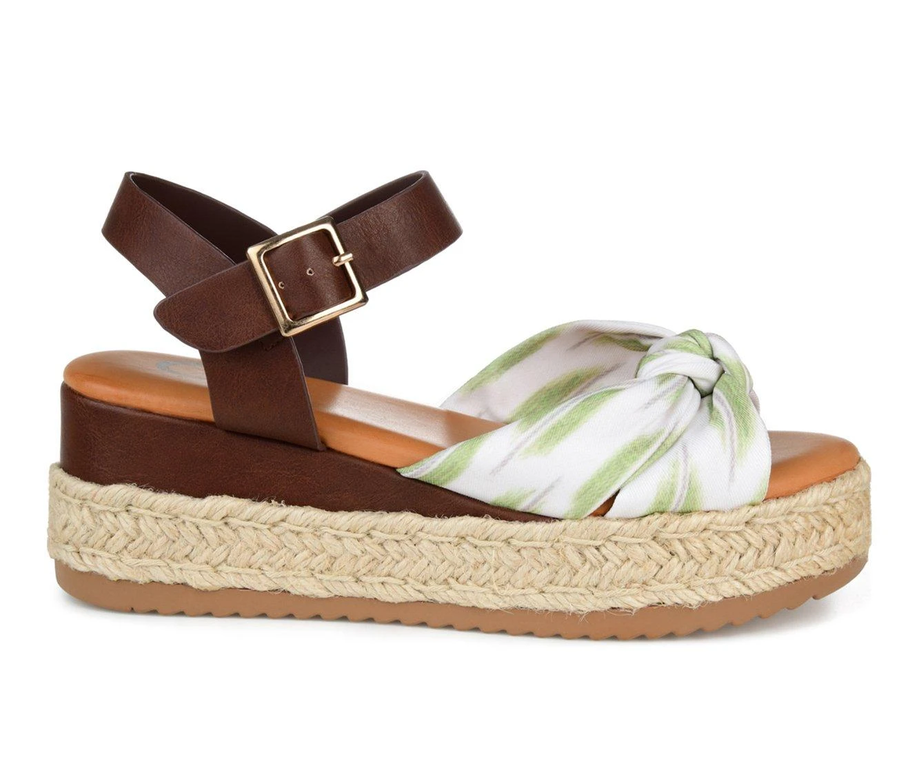 Women's Journee Collection Adriann Espadrille Wedge Sandals Women's Journee Collection Adriann Espadrille Wedge Sandals Green -GC shoes Shop 1 969